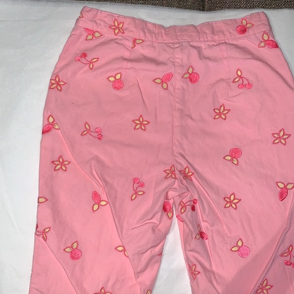 Gently Loved Lily Pulitzer Girls Embroidered Cherry Pant - Picture 5 of 6